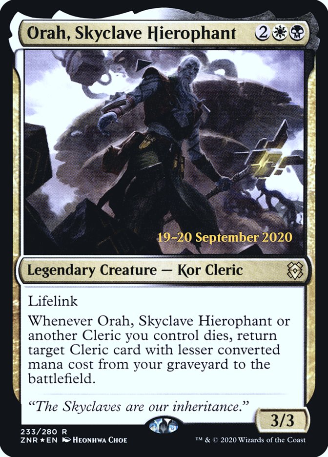 Orah, Skyclave Hierophant  [Zendikar Rising Prerelease Promos] | Cracking-Singles