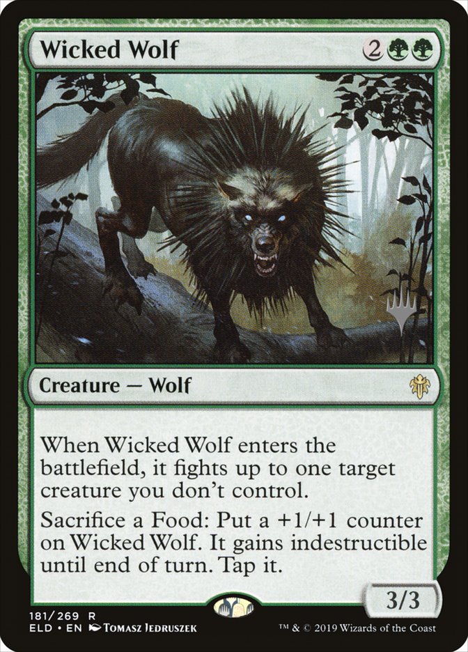 Wicked Wolf (Promo Pack) [Throne of Eldraine Promos] | Cracking-Singles