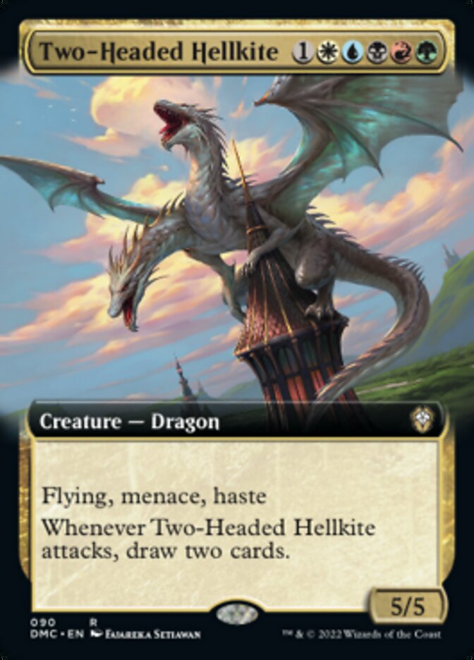 Two-Headed Hellkite (Extended Art) [Dominaria United Commander] | Cracking-Singles