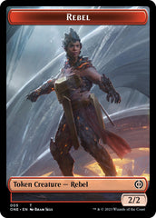 Rebel // Goblin Double-Sided Token [Phyrexia: All Will Be One Commander Tokens] | Cracking-Singles