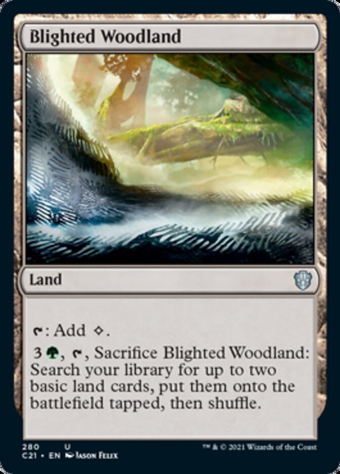 Blighted Woodland [Commander 2021] | Cracking-Singles