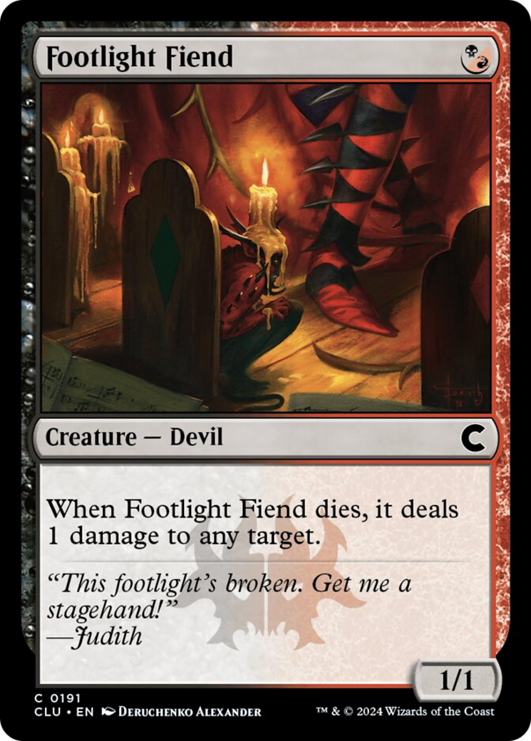 Footlight Fiend [Ravnica: Clue Edition] | Cracking-Singles