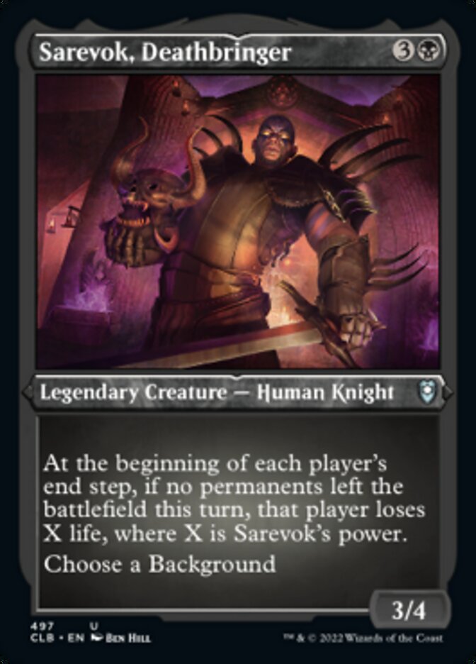 Sarevok, Deathbringer (Foil Etched) [Commander Legends: Battle for Baldur's Gate] | Cracking-Singles