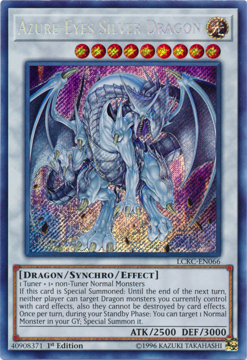 Azure-Eyes Silver Dragon [LCKC-EN066] Secret Rare | Cracking-Singles