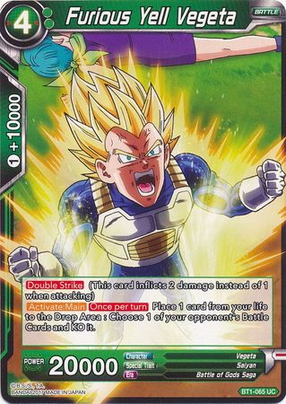 Furious Yell Vegeta [BT1-065] | Cracking-Singles