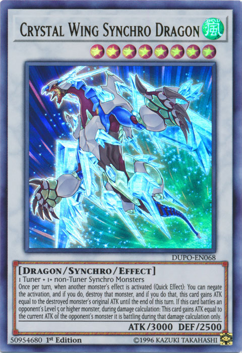 Crystal Wing Synchro Dragon [DUPO-EN068] Ultra Rare | Cracking-Singles