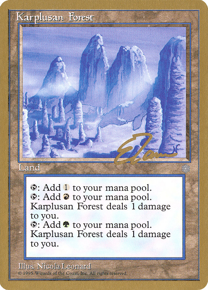 Karplusan Forest (Eric Tam) [Pro Tour Collector Set] | Cracking-Singles