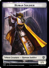 Human Soldier // Elephant Double-Sided Token [Phyrexia: All Will Be One Commander Tokens] | Cracking-Singles