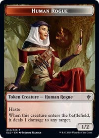 Human Rogue // Food (16) Double-sided Token [Throne of Eldraine Tokens] | Cracking-Singles