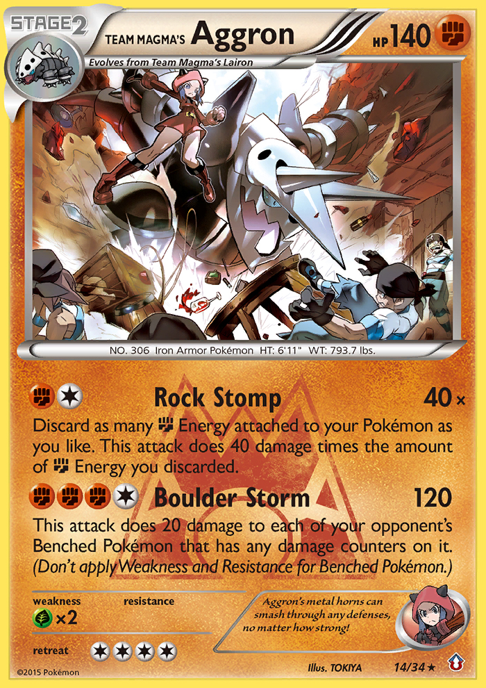 Team Magma's Aggron (14/34) [XY: Double Crisis] | Cracking-Singles