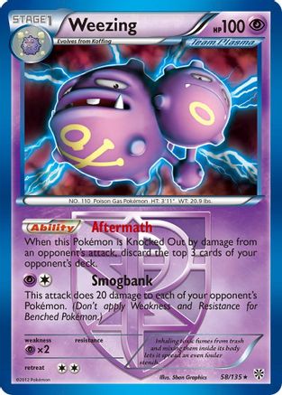 Weezing (58/135) (Theme Deck Exclusive) (Team Plasma) [Black & White: Plasma Storm] | Cracking-Singles