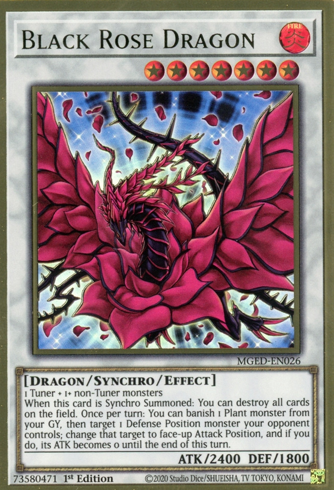 Black Rose Dragon [MGED-EN026] Gold Rare | Cracking-Singles