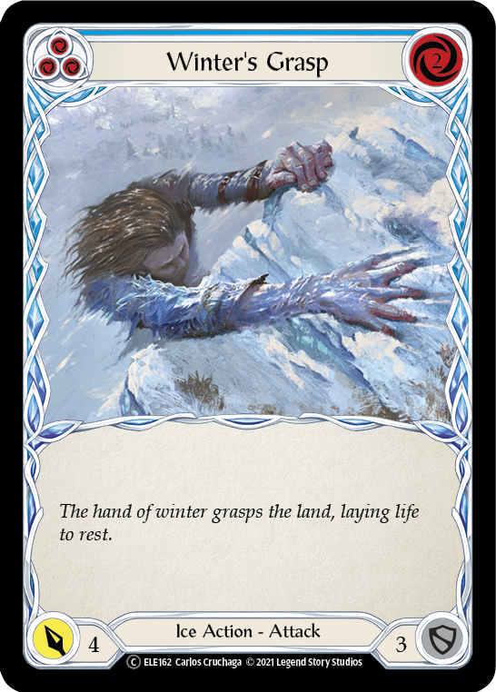 Winter's Grasp (Blue) [U-ELE162] Unlimited Rainbow Foil | Cracking-Singles