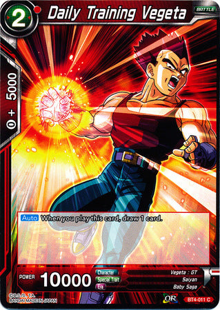 Daily Training Vegeta [BT4-011] | Cracking-Singles