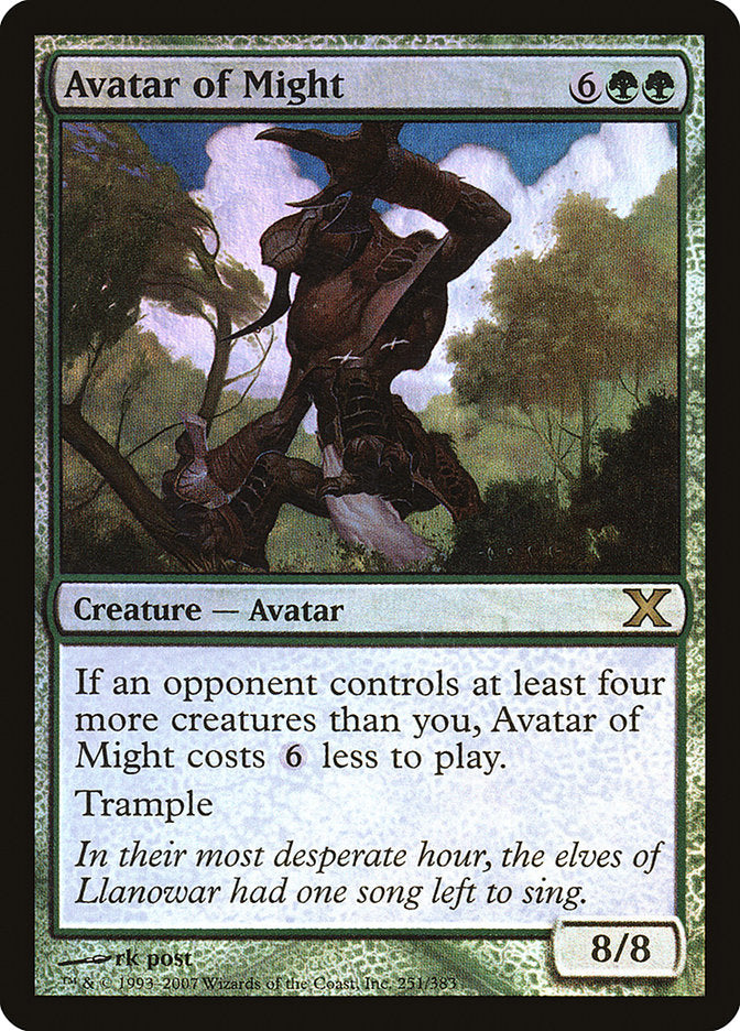 Avatar of Might (Premium Foil) [Tenth Edition] | Cracking-Singles