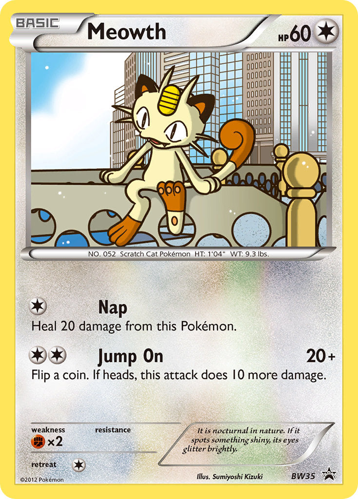 Meowth (BW35) (Cosmos Holo) [Black & White: Black Star Promos] | Cracking-Singles