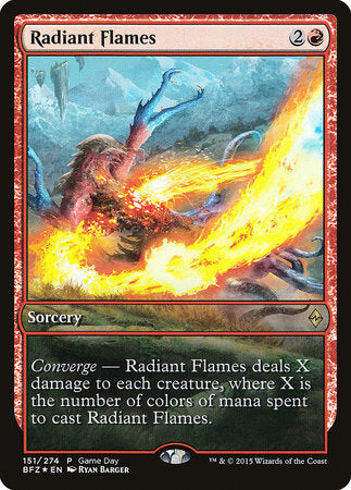 Radiant Flames [Battle for Zendikar Promos] | Cracking-Singles