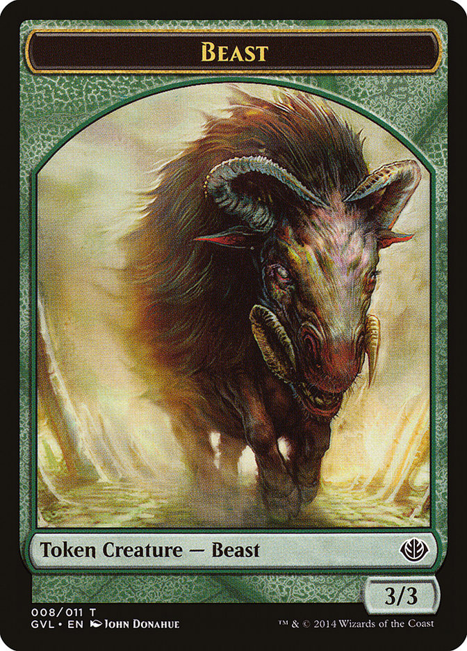 Beast Token (008/011) (Garruk vs. Liliana) [Duel Decks Anthology Tokens] | Cracking-Singles