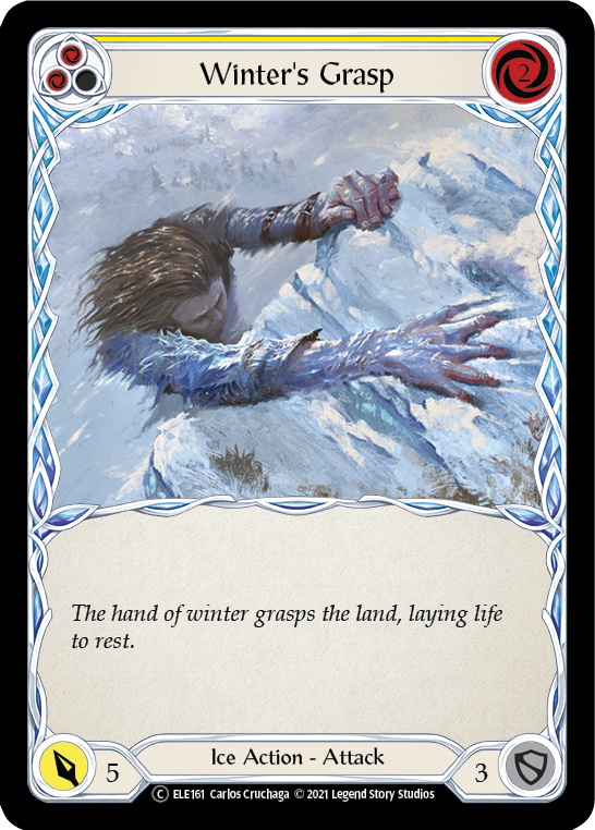 Winter's Grasp (Yellow) [U-ELE161] Unlimited Rainbow Foil | Cracking-Singles