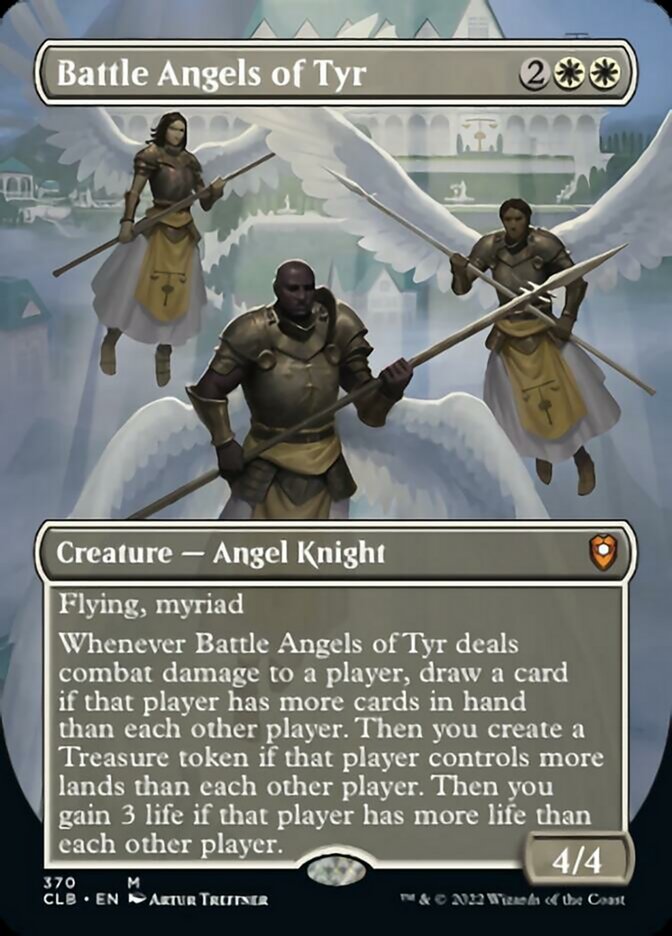 Battle Angels of Tyr (Borderless Alternate Art) [Commander Legends: Battle for Baldur's Gate] | Cracking-Singles