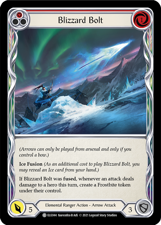 Blizzard Bolt (Red) [ELE044] (Tales of Aria)  1st Edition Rainbow Foil | Cracking-Singles