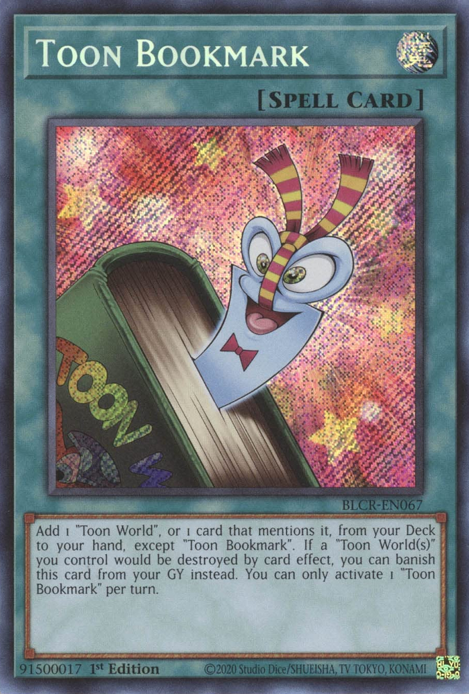 Toon Bookmark [BLCR-EN067] Secret Rare | Cracking-Singles