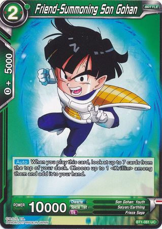 Friend-Summoning Son Gohan [BT1-061] | Cracking-Singles