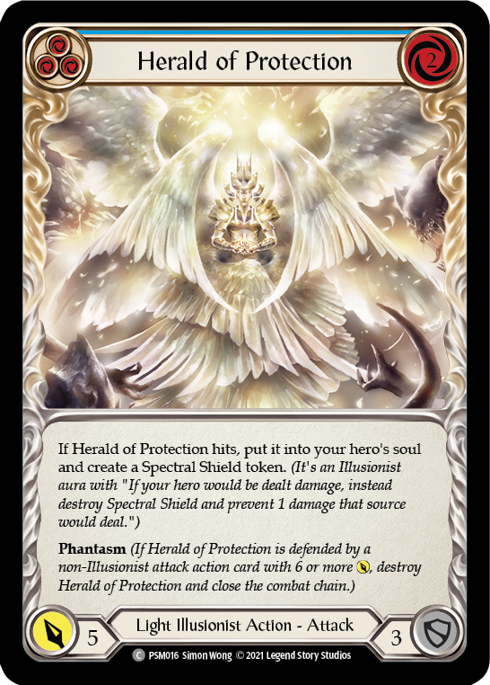 Herald of Protection (Blue) [PSM016] (Monarch Prism Blitz Deck) | Cracking-Singles