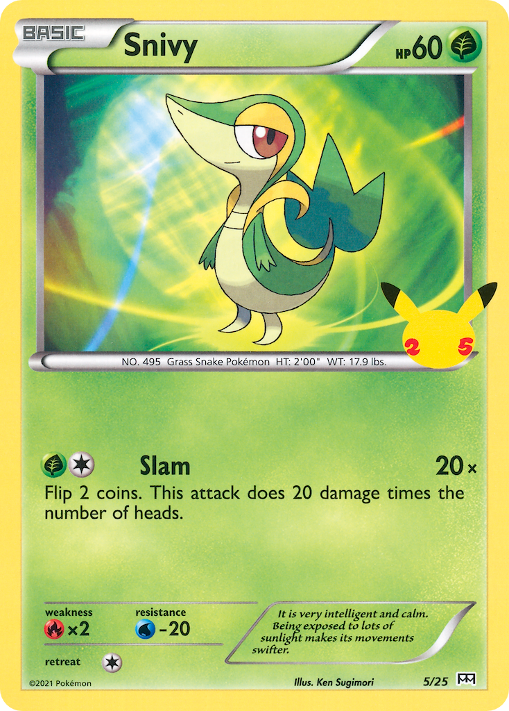 Snivy (5/25) [McDonald's 25th Anniversary] | Cracking-Singles