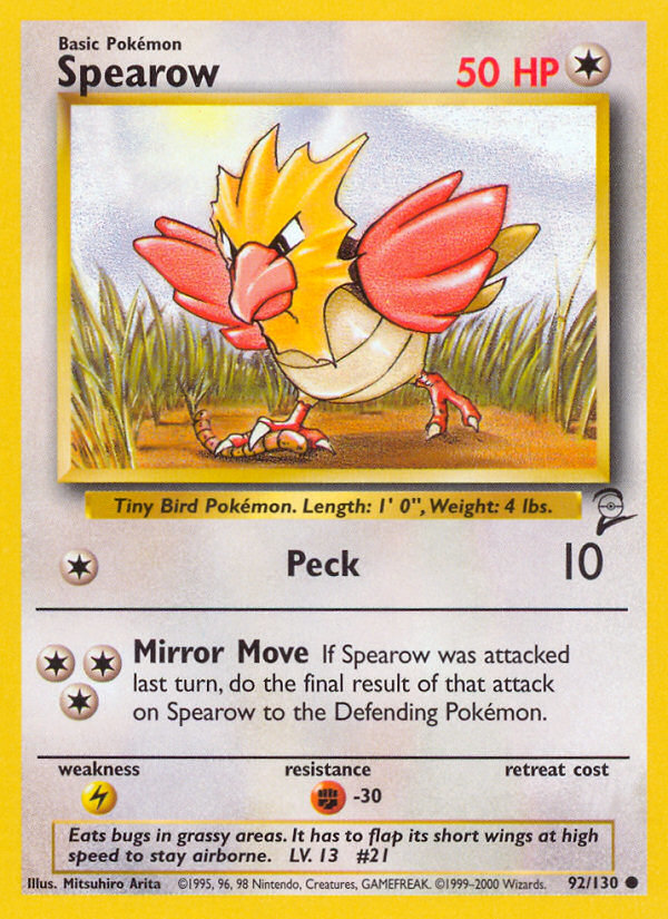 Spearow (92/130) [Base Set 2] | Cracking-Singles