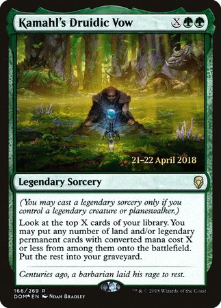 Kamahl's Druidic Vow [Dominaria Promos] | Cracking-Singles