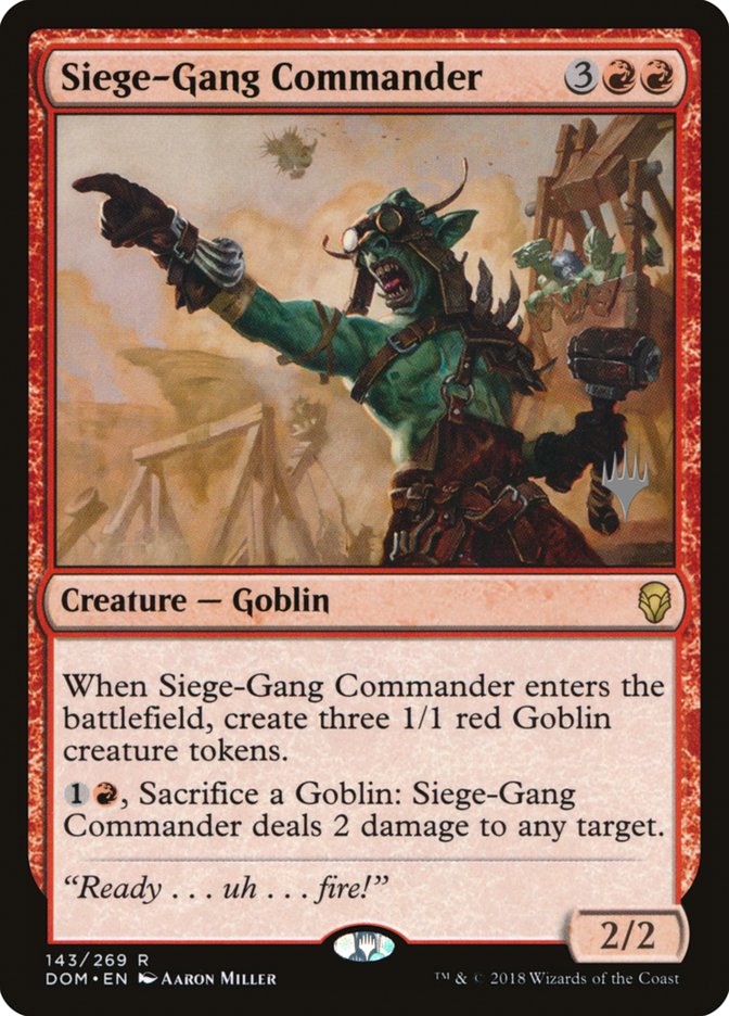 Siege-Gang Commander [Dominaria Promos] | Cracking-Singles