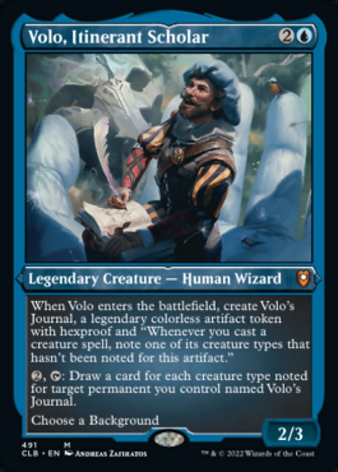 Volo, Itinerant Scholar (Foil Etched) [Commander Legends: Battle for Baldur's Gate] | Cracking-Singles