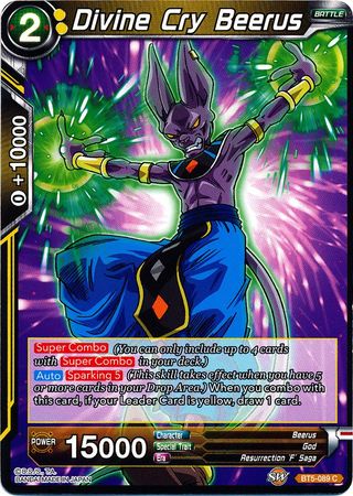 Divine Cry Beerus (BT5-089) [Miraculous Revival] | Cracking-Singles