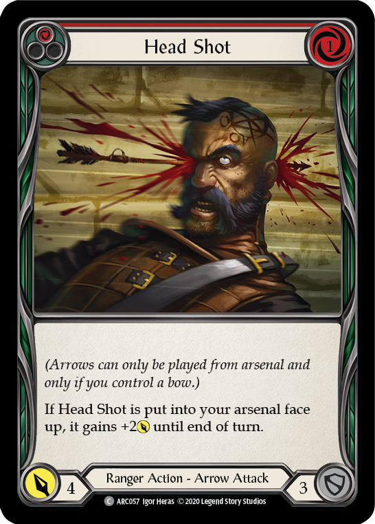 Head Shot (Red) [ARC057] Unlimited Edition Rainbow Foil | Cracking-Singles