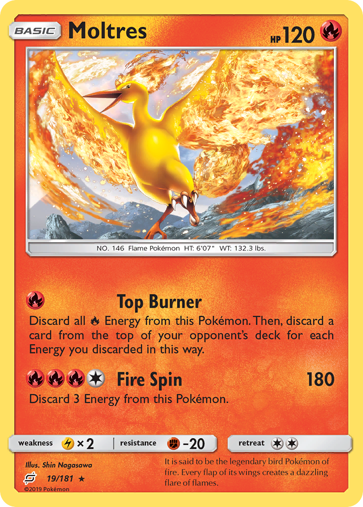 Moltres (19/181) [Sun & Moon: Team Up] | Cracking-Singles