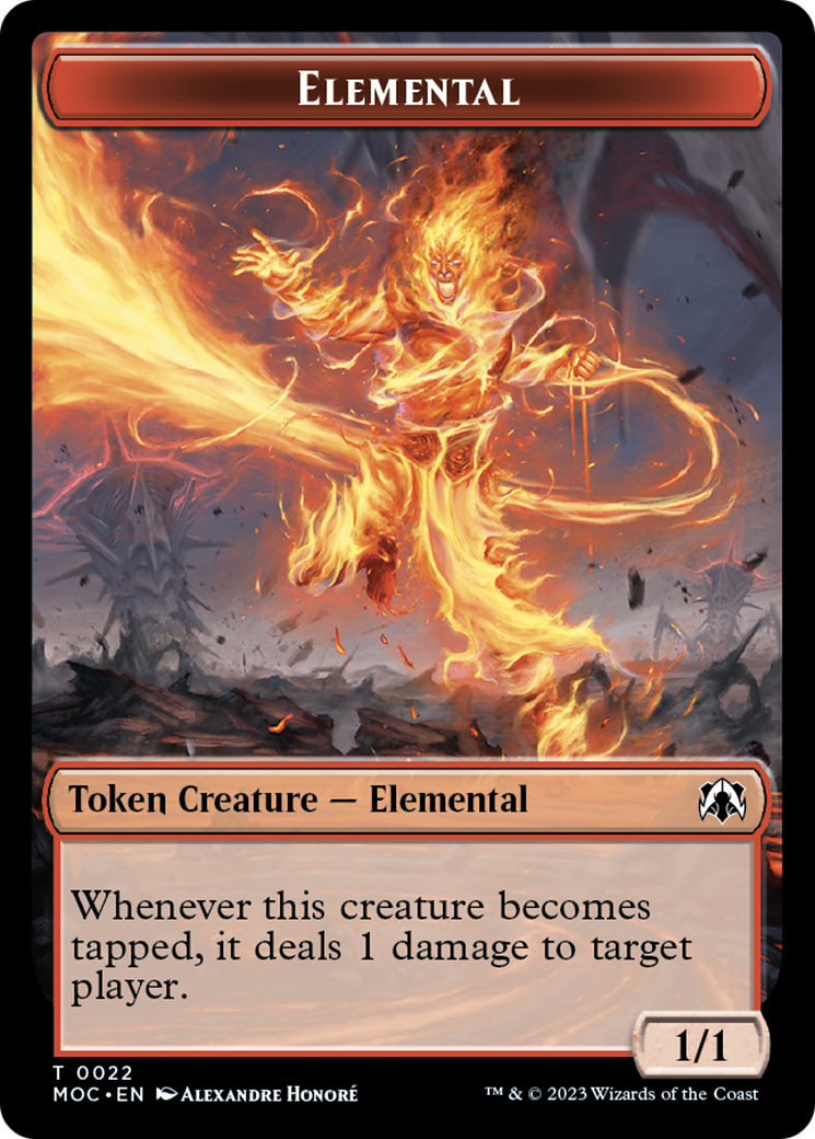 Elemental (22) // Elemental (9) Double-Sided Token [March of the Machine Commander Tokens] | Cracking-Singles