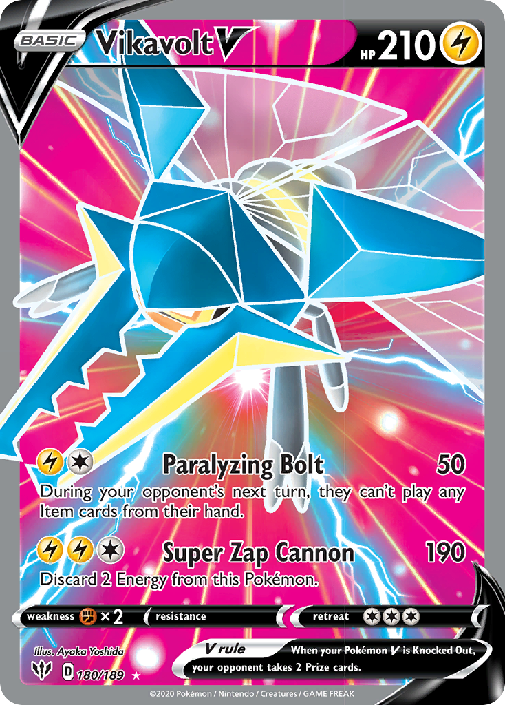 Vikavolt V (180/189) [Sword & Shield: Darkness Ablaze] | Cracking-Singles