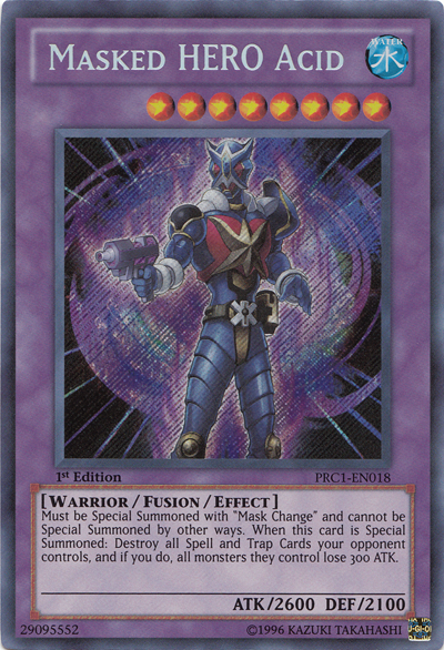 Masked Hero Acid [PRC1-EN018] Secret Rare | Cracking-Singles