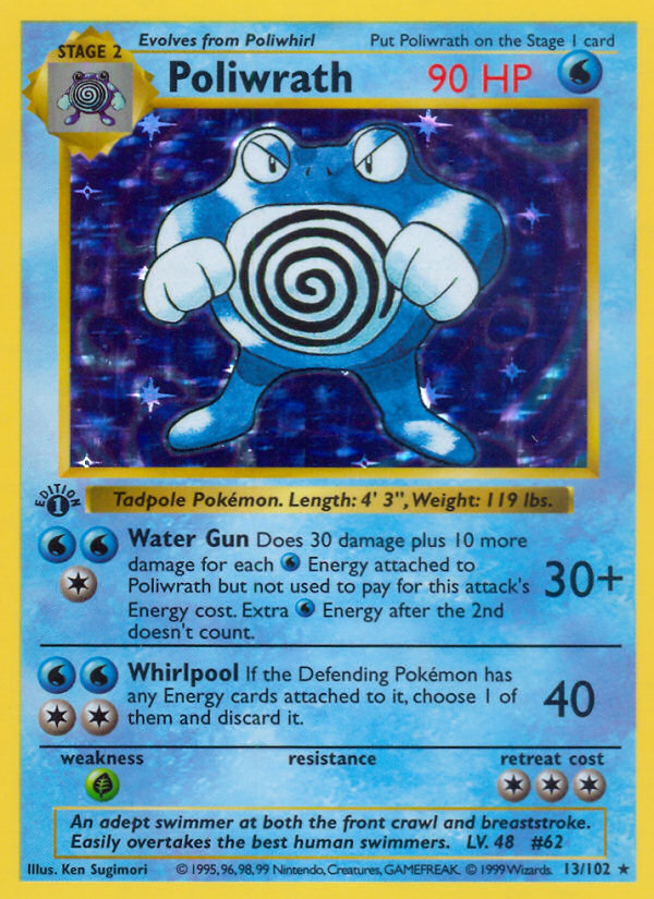 Poliwrath (13/102) (Shadowless) [Base Set 1st Edition] | Cracking-Singles