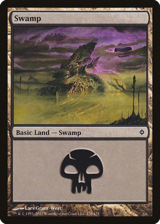 Swamp (170) [New Phyrexia] | Cracking-Singles