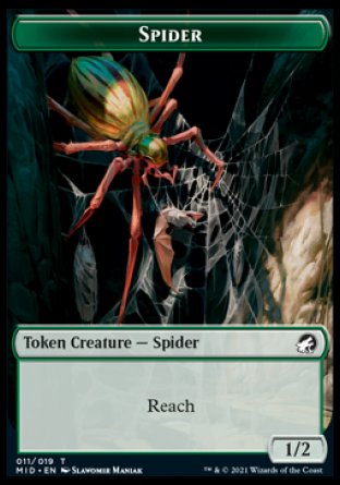 Beast (007) // Spider Double-sided Token [Innistrad: Midnight Hunt Commander] | Cracking-Singles