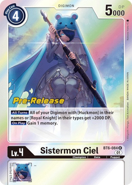 Sistermon Ciel [BT6-084] [Double Diamond Pre-Release Cards] | Cracking-Singles