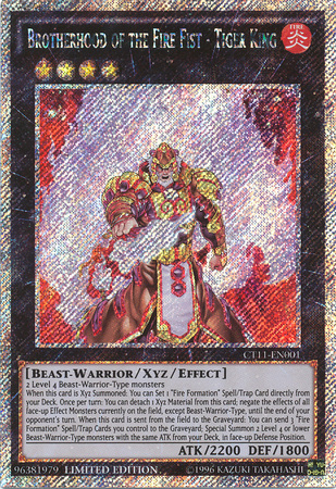 Brotherhood of the Fire Fist - Tiger King [CT11-EN001] Secret Rare | Cracking-Singles