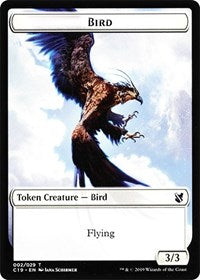 Bird (002) // Sculpture Double-sided Token [Commander 2019 Tokens] | Cracking-Singles