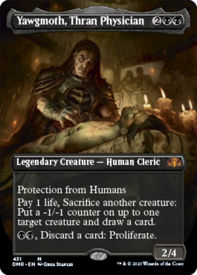 Yawgmoth, Thran Physician (Borderless Alternate Art) [Dominaria Remastered] | Cracking-Singles