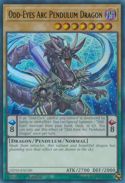 Odd-Eyes Arc Pendulum Dragon [LEDD-ENC00] Ultra Rare | Cracking-Singles