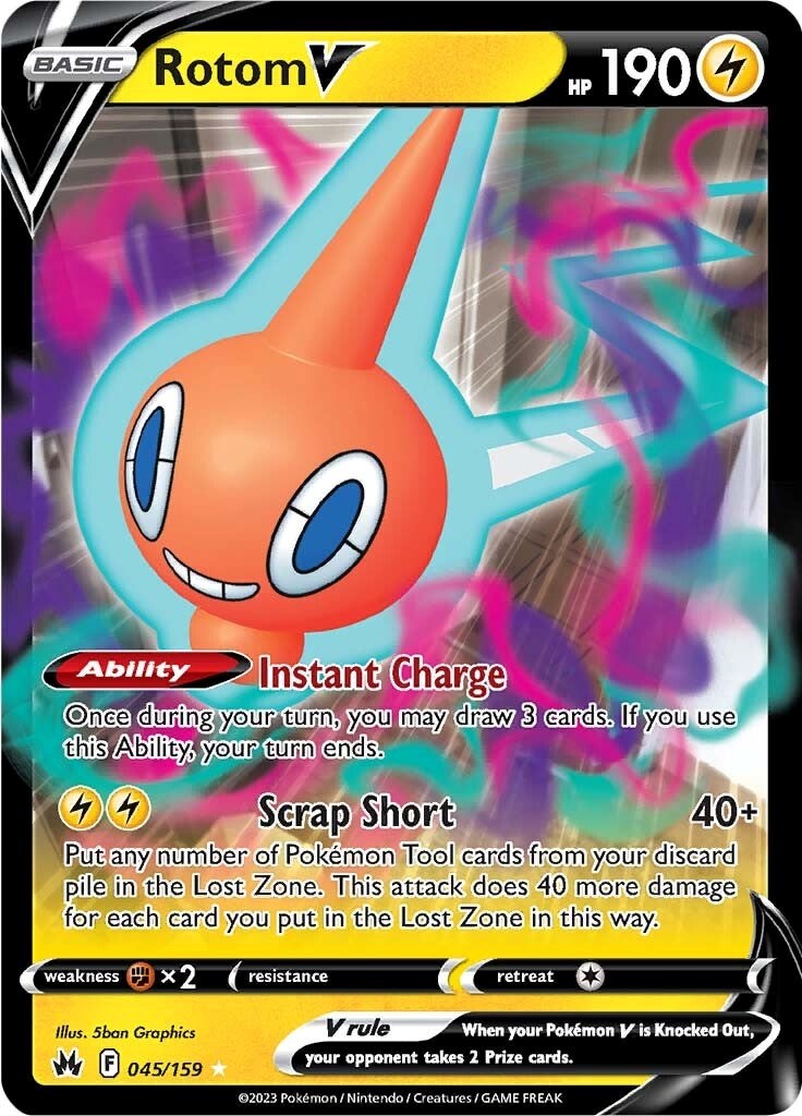 Rotom V (045/159) [Sword & Shield: Crown Zenith] | Cracking-Singles