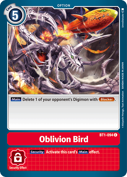 Oblivion Bird [BT1-094] [Release Special Booster Ver.1.0] | Cracking-Singles