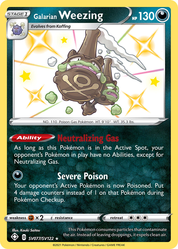 Galarian Weezing (SV077/SV122) [Sword & Shield: Shining Fates] | Cracking-Singles